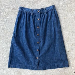 RARE 70s Vintage button down Jean Skirt
